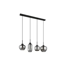 GLOBO 4-flg. E27 24 cm schwarz Metall Glas