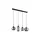 GLOBO 4-flg. E27 24 cm schwarz Metall Glas