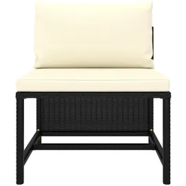 vidaXL 4-Sitzer-Gartensofa schwarz 313515