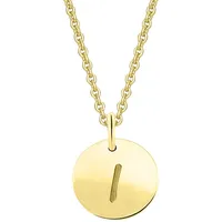 Kettenanhänger ONE ELEMENT "Buchstaben Anhänger aus 333 Gelbgold Ø 11,0 mm", gold, Schmuckanhänger, Damen, Buchstabe I im Setmit Halskette, A, Gelbgold 333 Gold, Gelbgold 333, Gold, Kettenanhänger, das perfekte Geburtstagsgeschenk für Frau und Mann