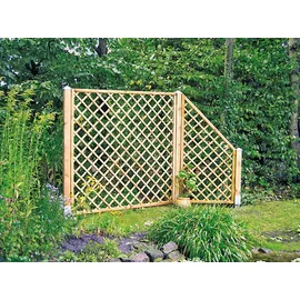 Tetzner & Jentzsch Sichtschutzelement Diagonal-Rankzaun 180 x 150 cm Grün Holz