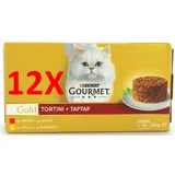 12 X Gourmet Gold Tortini Rind / HÜhner Gramm 85 X 4 Stück