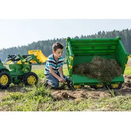 Rolly Toys rollyMultitrailer John Deere Dreiachskipper Traktoranhänger grün (125043)