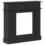 vidaXL Kaminumrandung Schwarz 102 x 26 x 100 cm Holzwerkstoff - Schwarz