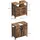 VASAGLE Waschbeckenunterschrank 60 x 60 x 30 cm Braun
