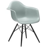 Vitra Stuhl Eames Plastic Armchair DAW 83x63x59 cm hellgrau, Gestell: Ahorn schwarz, Designer Charles & Ray Eames