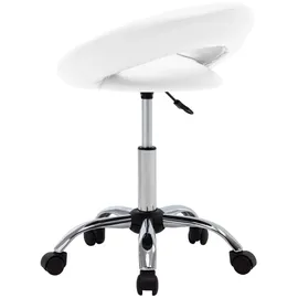 vidaXL Esszimmerstuhl Drehbar Weiß Kunstleder