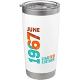 Seit Juni 1967 Jahr 1967 Retro 1967 Vintage 1967 Edition Doppelwandiger Edelstahl-Thermobecher