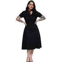 Queen Kerosin Workwear Kleid Schwarz S