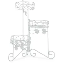 Relaxdays Blumenständer 40 x 40 cm Weiß