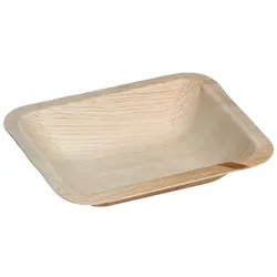 DeinPack 25 Palmblatt Teller eckig 16x13x3cm