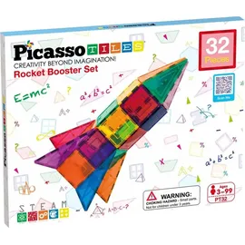 PicassoTiles Raketen-Booster Magnetische Bausteine Set 32 Teile