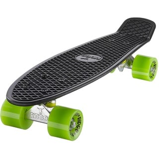 Ridge Skateboard Mini Cruiser, schwarz-grün, 22 Zoll