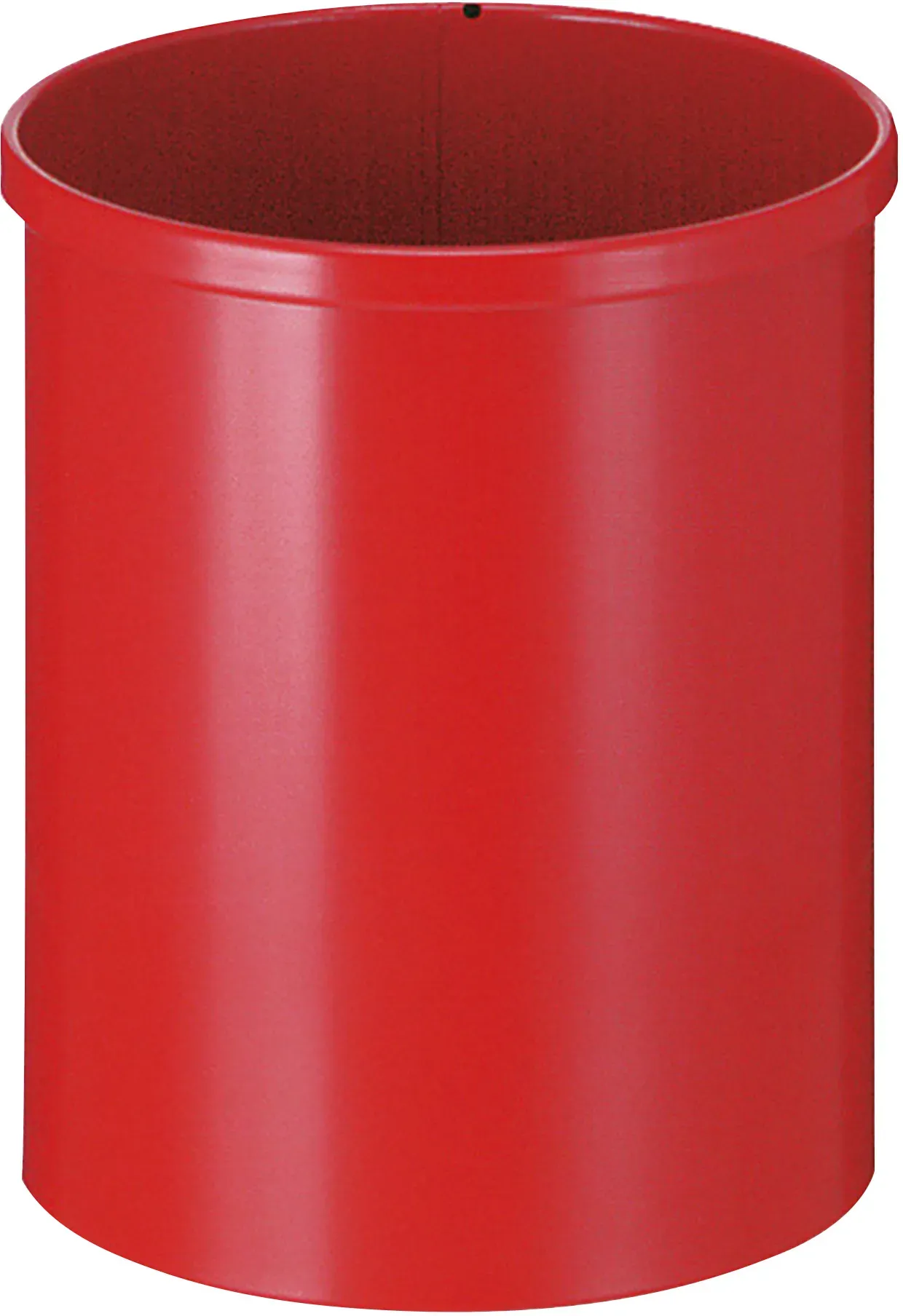 V-Part Runder Papierkorb Metall 15 Liter rot