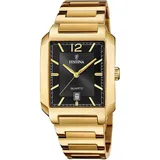 Festina F20678/4 Herrenuhr Quarz Eckig 36mm 5ATM - Gold