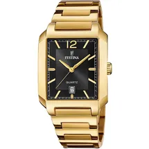 Festina F20678/4 Herrenuhr Quarz Eckig 36mm 5ATM - Gold