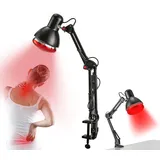 RUETERY Rotlichtlampe, 150W Infrarotlampe, Klappbare Rotlichtlampe Wärmelampe, Rotlichtlampe Therapie, Infrarot Lampe, Infrarotlampe Medizinisch, für Linderung von Muskel- und Gelenkschmerzen
