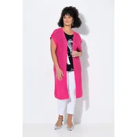 MIAMODA Strickweste offene Form hibiskuspink L-XL