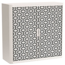 PAPERFLOW easyOffice Vintage Rollladenschrank 60900 2 Fachböden 110,0 x 41,5 x 104,0 cm