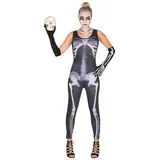 Tectake tectake® Frauenkostüm sexy Skelett Jumpsuit