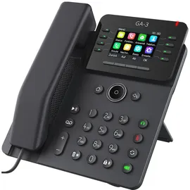 GEQUDIO GX3+ IP-Telefonset mit Ladegerät, Telefon, Schwarz