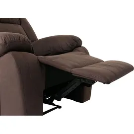 MCW Fernsehsessel MCW-J57 Wildleder-Optik 80 x 100 x 90 cm Braun mit Fernbedienung