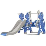 AUFUN Rutsche Faltbar Baby Rutsche Kleinkinderrutsche, 3 in 1/2 in1 blau 170 cm