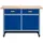 KÜPPER Werkbank Holz 120x60 cm blau 2 Schubladen 2 Türen
