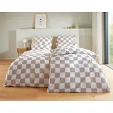 homsy by ana johnson Chessley kariert Beige 135 x 200 cm + 40 x 80 cm