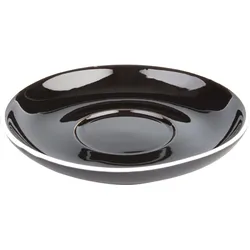 Cappuccino Untertasse Italia Black, schwarz-weiß - 15cm - 1 Untertasse