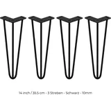 MONSTER SHOP Hairpin Tischbeine 4 x 35,5 cm