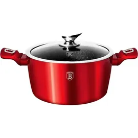 Berlinger Haus BH/1256N Metallic Line Burgundy Kasserolle in Rot mit Deckel Topf Durchmesser 20 cm