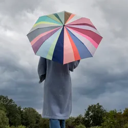 REMEMBER Taschen - Regenschirm "Stella" - geöffnet L 58cm, Ø 100 cm - Bunter Regenschirm