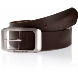 Ledergürtel TOM TAILOR "TTAMY", Damen, Gr. 95, braun (braun uni), Rindsleder, unifarben, casual,klassisch,modisch,sportlich, Gürtel, 4 cm breiter Damengürtel, modisch vielseitig