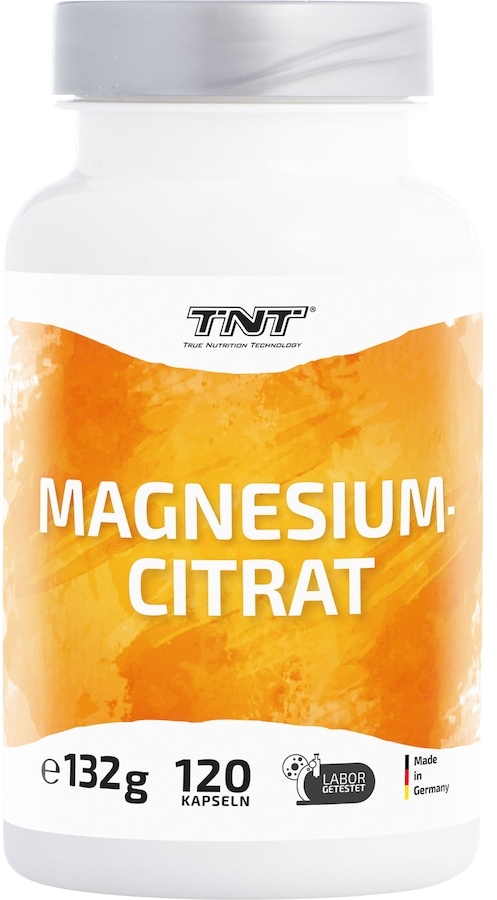 TNT (True Nutrition Technology) Magnesium Citrat, zur Verminderung von Müdigkeit, Teil des Elektrolythaushaltes Mineralstoffe 0.132 kg