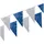 Papstar Wimpelkette Girlande 10 m blau/Weiß