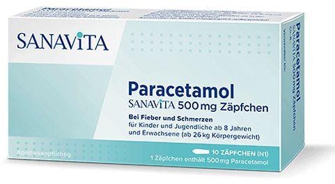 Paracetamol Sanavita 500 mg Zäpfchen 10 ST