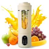 Tragbarer Mixer Smoothie Maker, 530ml Mini Smoothie Mixer To Go Standmixer Klein mit 12 Rostfreien Klingen Kleiner Entsafter USB Aufladbarer Shaker Elektrisch Personal Blender für Küche Reise (B)