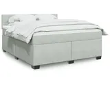 vidaXL Boxspringbett 180 x 200 cm Hellgrau