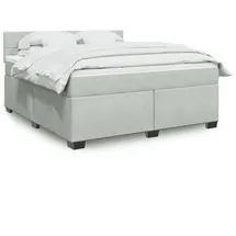 vidaXL Boxspringbett 180 x 200 cm Hellgrau