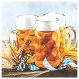 Home fashion Home Fashion, Beer Mug, Lunch-Servietten aufgefaltetes Maß 33 cm x 33 cm, im Viertelfalz, 20 Stück pro Pack