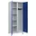 C+P Wäsche-/Kombispind Classic PLUS, Füße, 2 Abteile, 1950x800x500mm, 7035/5010 Verschluss Zylinderschloss Front RAL 5010 Enzianblau