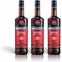 Ramazzotti Amaro Kräuterlikör 3er Set Schnaps Likör Alkohol Flasche 30% 3x1 L