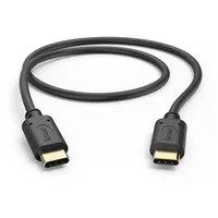 Hama Ladekabel, USB-C - USB-C, 0,5 m Schwarz