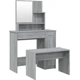 vidaXL Schminktisch-Set Grau Sonoma 86,5x35x136 cm