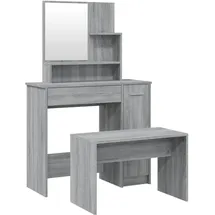 vidaXL Schminktisch-set Grau Sonoma 86,5x35x136 cm