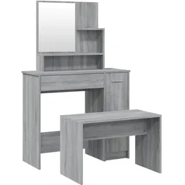vidaXL Schminktisch-set Grau Sonoma 86,5x35x136 cm