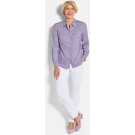 GOLDNER Druckbluse mit schimmerndem Print Lila 38