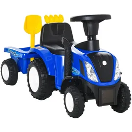 Homcom Kinder Rutschauto NEW HOLLAND Rutscherfahrzeug Kinderauto Kinderfahrzeug PP, Metall