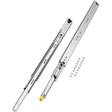 Vevor 1 Paar Schubladenschienen mit Vollauszug, 750 mm, 113,4 kg Tragkraft, Schubladenführungen, Kugellager mit Sperre, seitlich montierte Teleskopschienen, Ideal für Schränken, Industrieschubladen